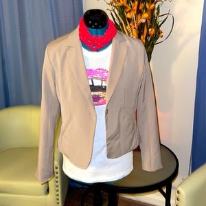 Papaya | Tan Classic Long Sleeve Blazer